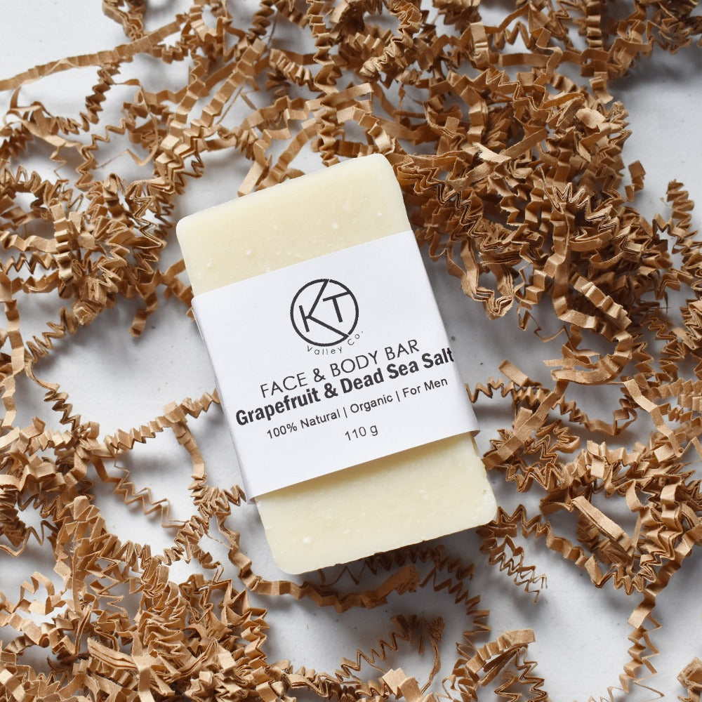 Natural Face & Body Soap - Grapefruit & Dead Sea Salt - 4 Oz.