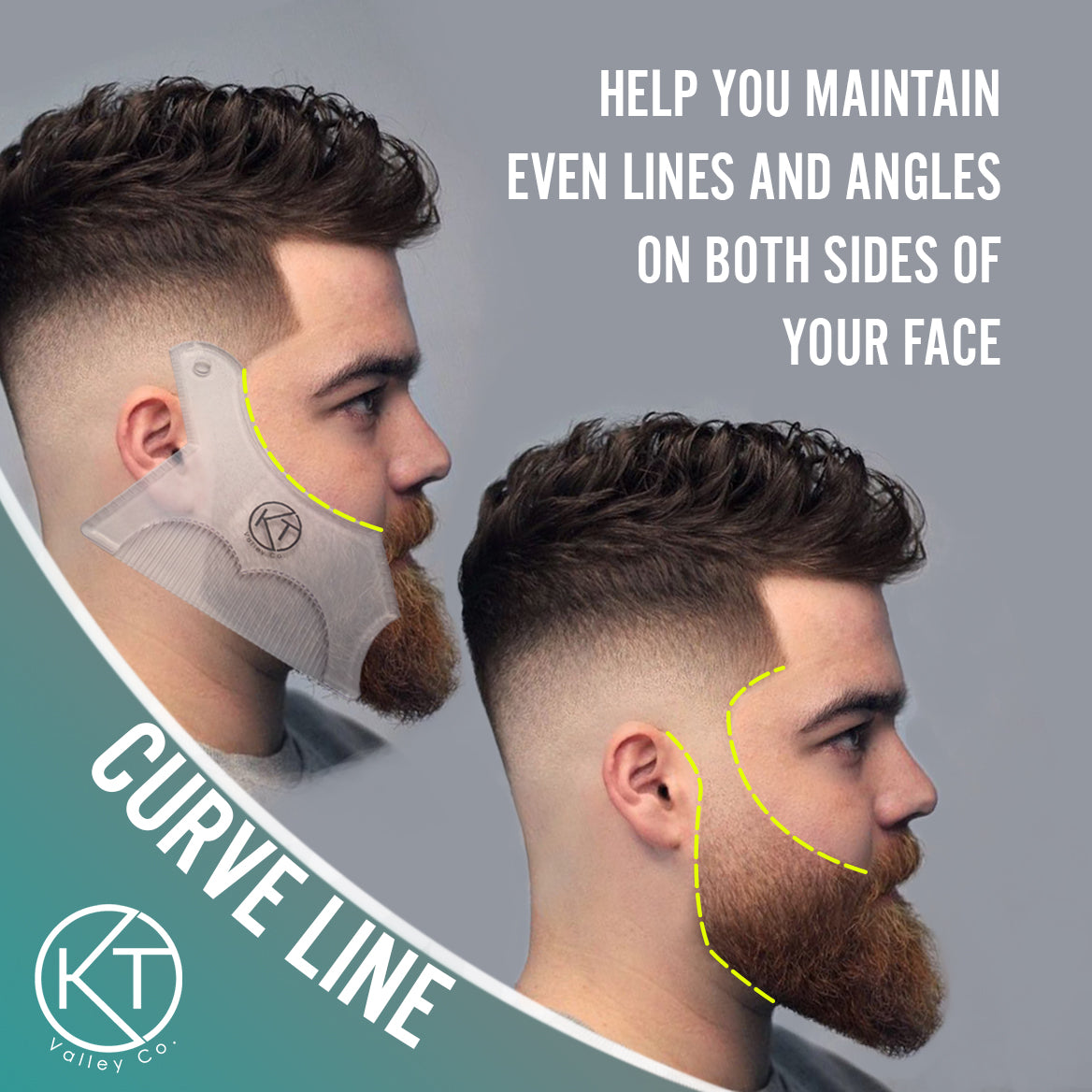 Beard Shaping Tool For Men - Clear Blue