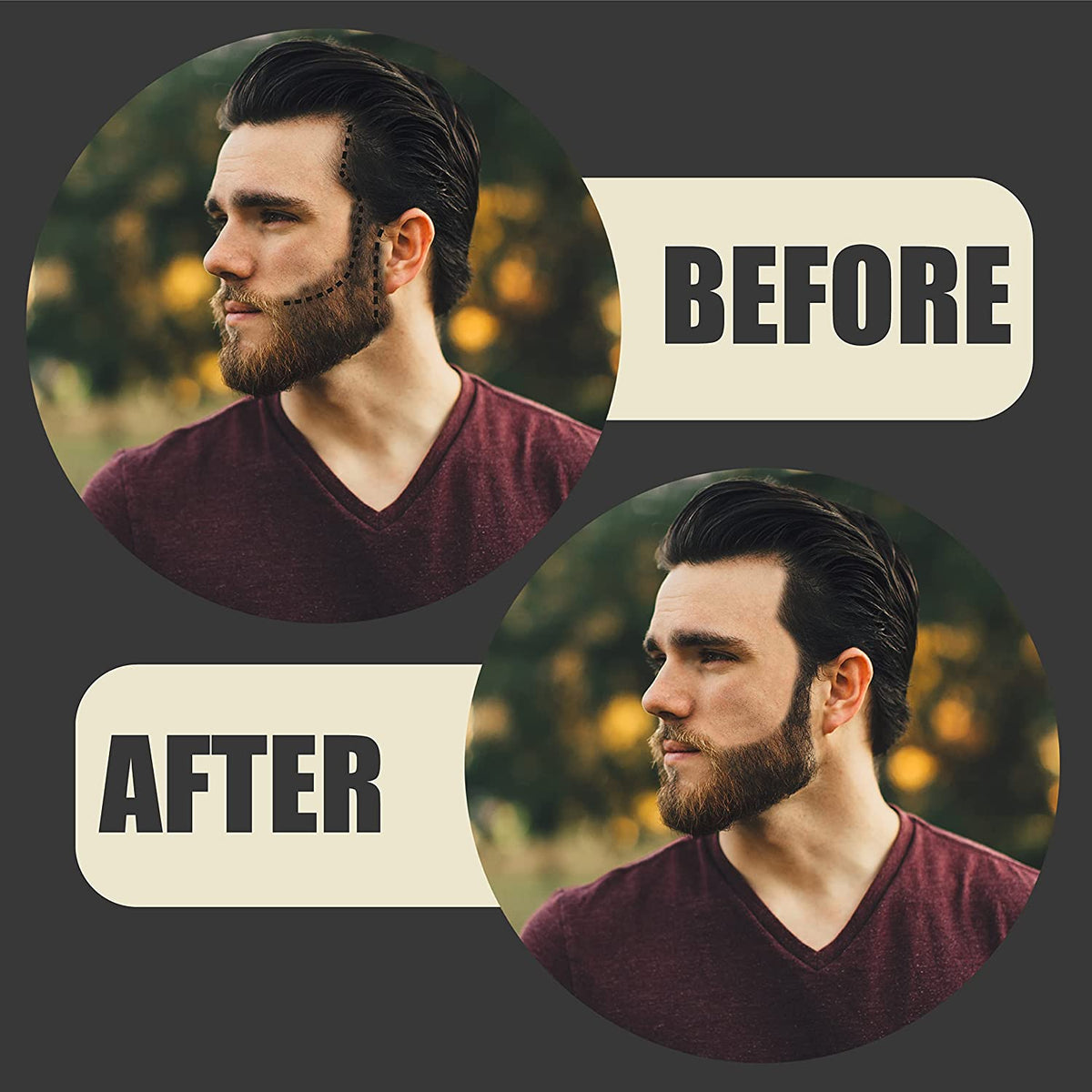 Beard Shaping Tool For Men - Clear Blue