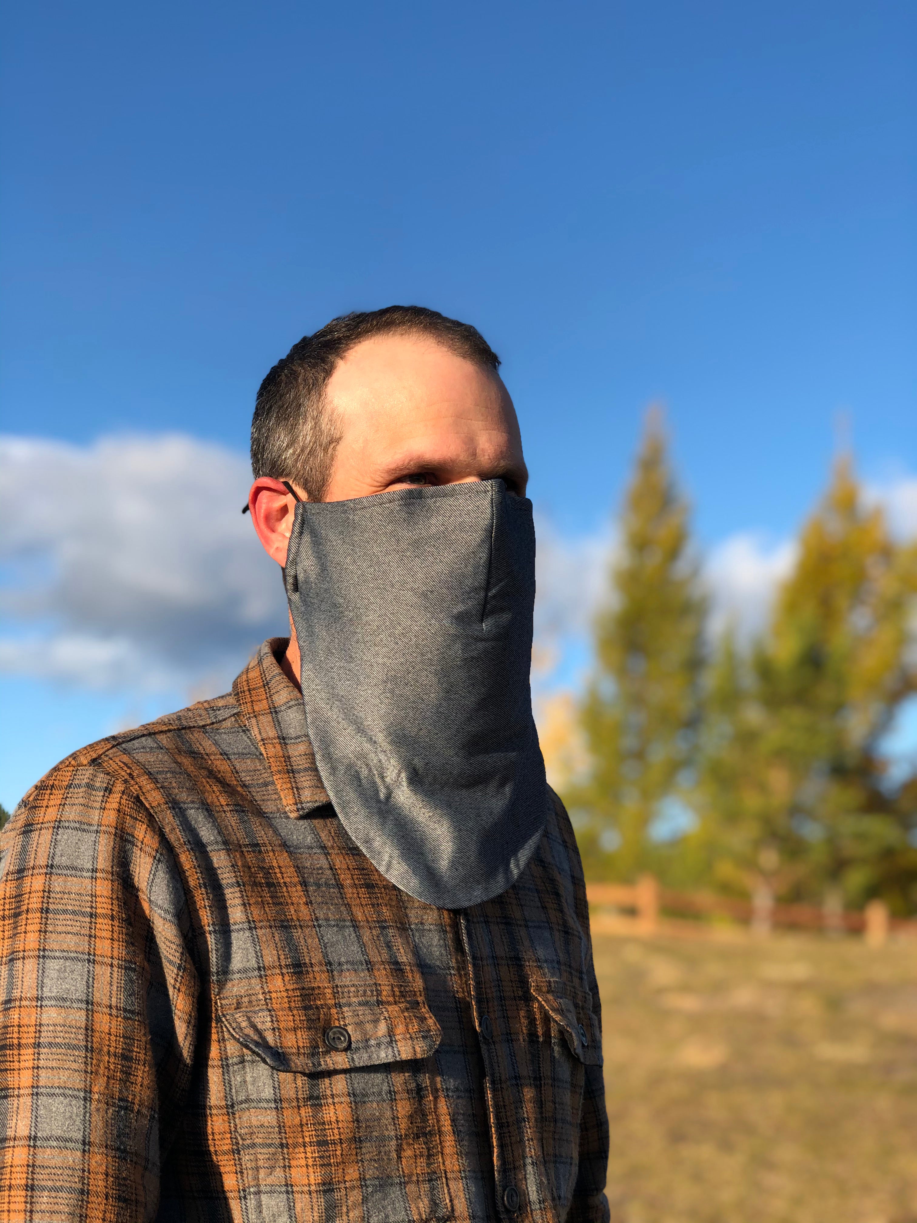 Medium Beard Face Mask - Grey