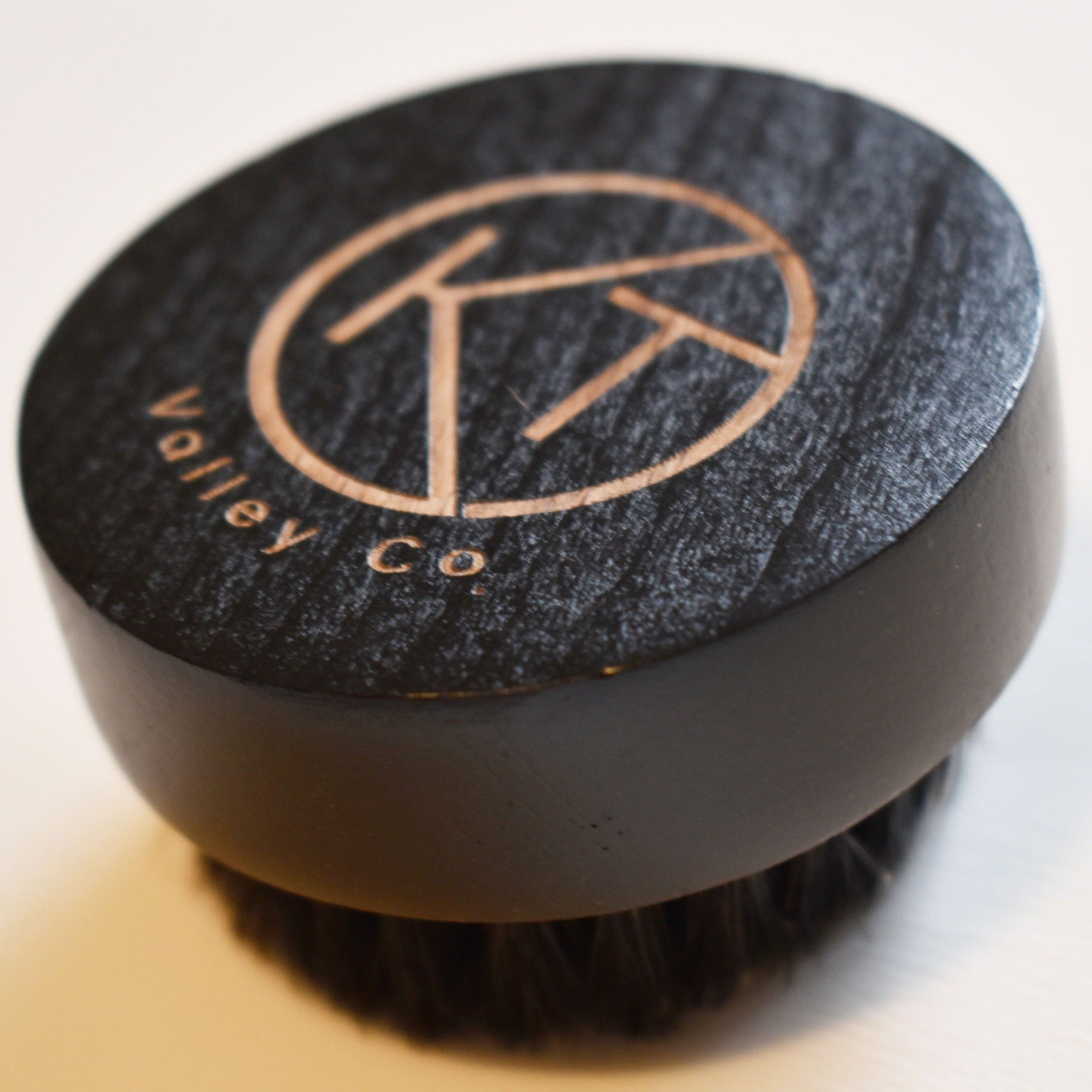 Boar Bristle Beard Brush For Men, Beard & Mustache Shaping - Black