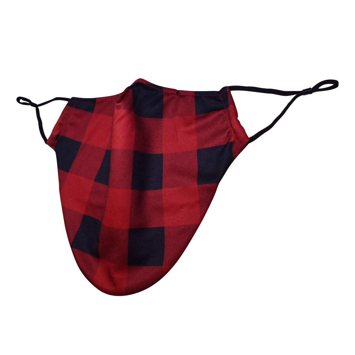 Christmas Theme Beard Face Mask - Red Buffalo Plaid - Medium