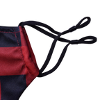 Christmas Theme Beard Face Mask - Red Buffalo Plaid - Medium