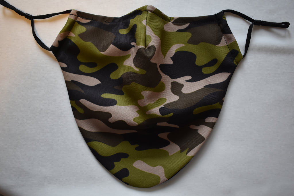 Large Beard Face Mask - Camouflage Green