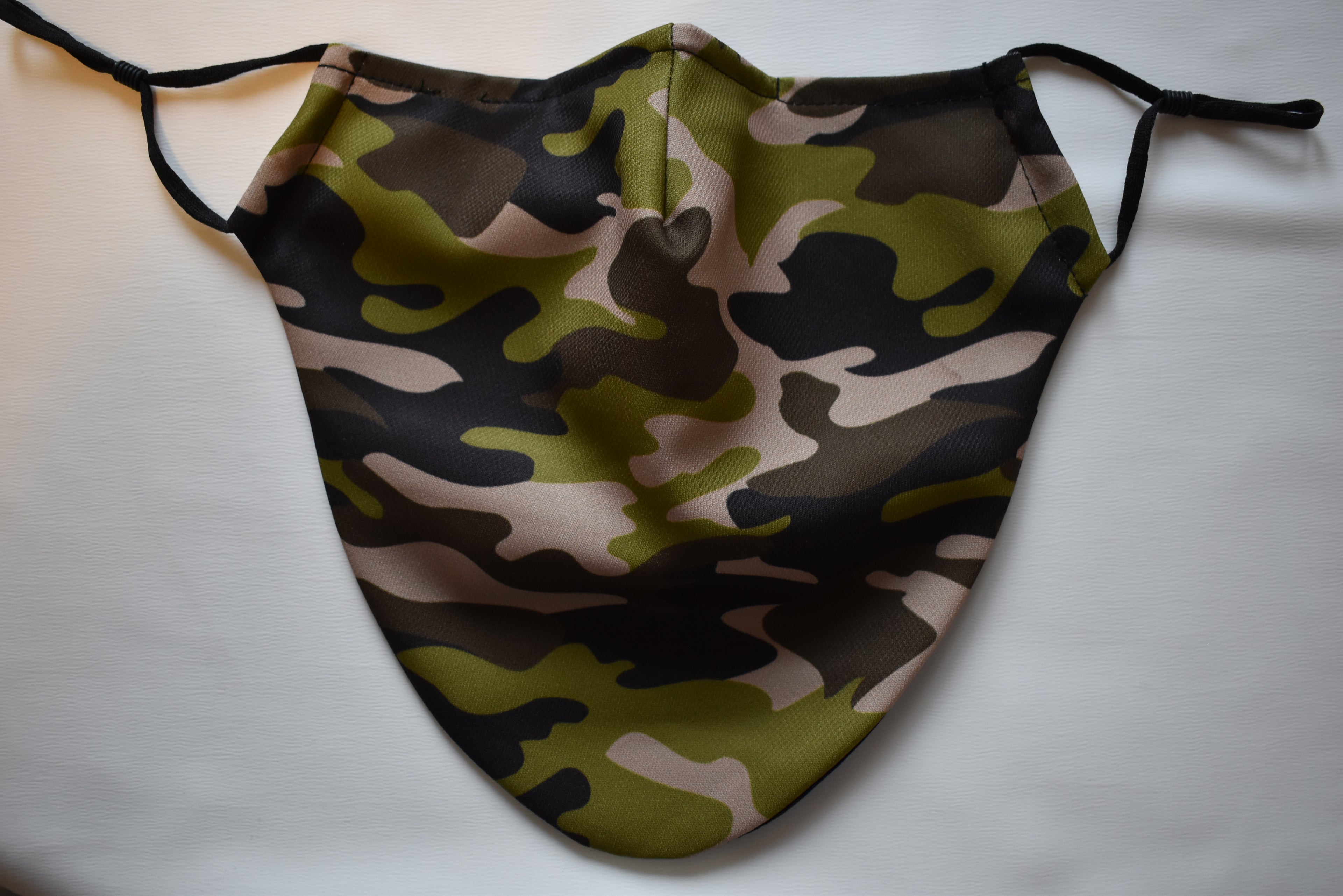 Large Beard Face Mask - Camouflage Green
