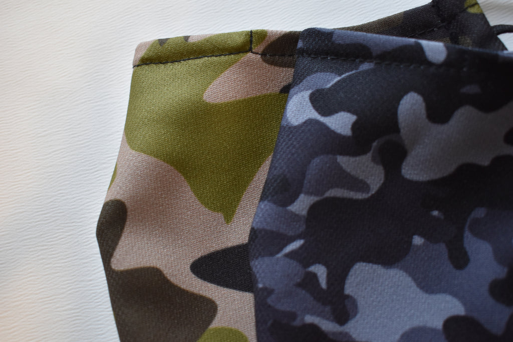 Medium Beard Face Mask - Camouflage Green