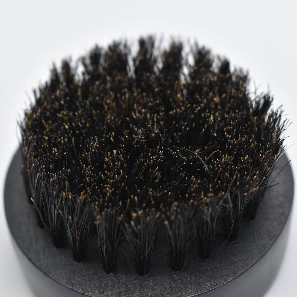 Boar Bristle Beard Brush For Men, Beard & Mustache Shaping - Black