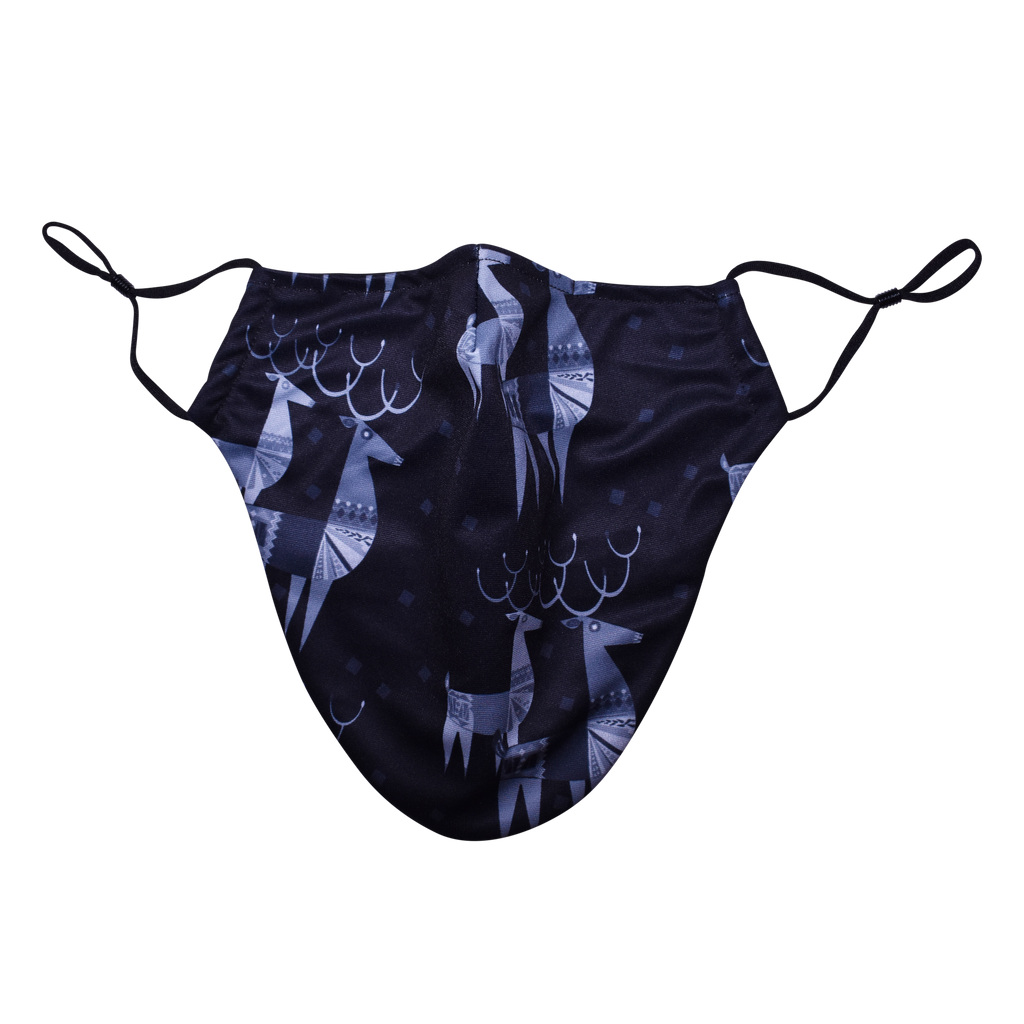 Christmas Theme Beard Face Mask - Midnight Rudolph