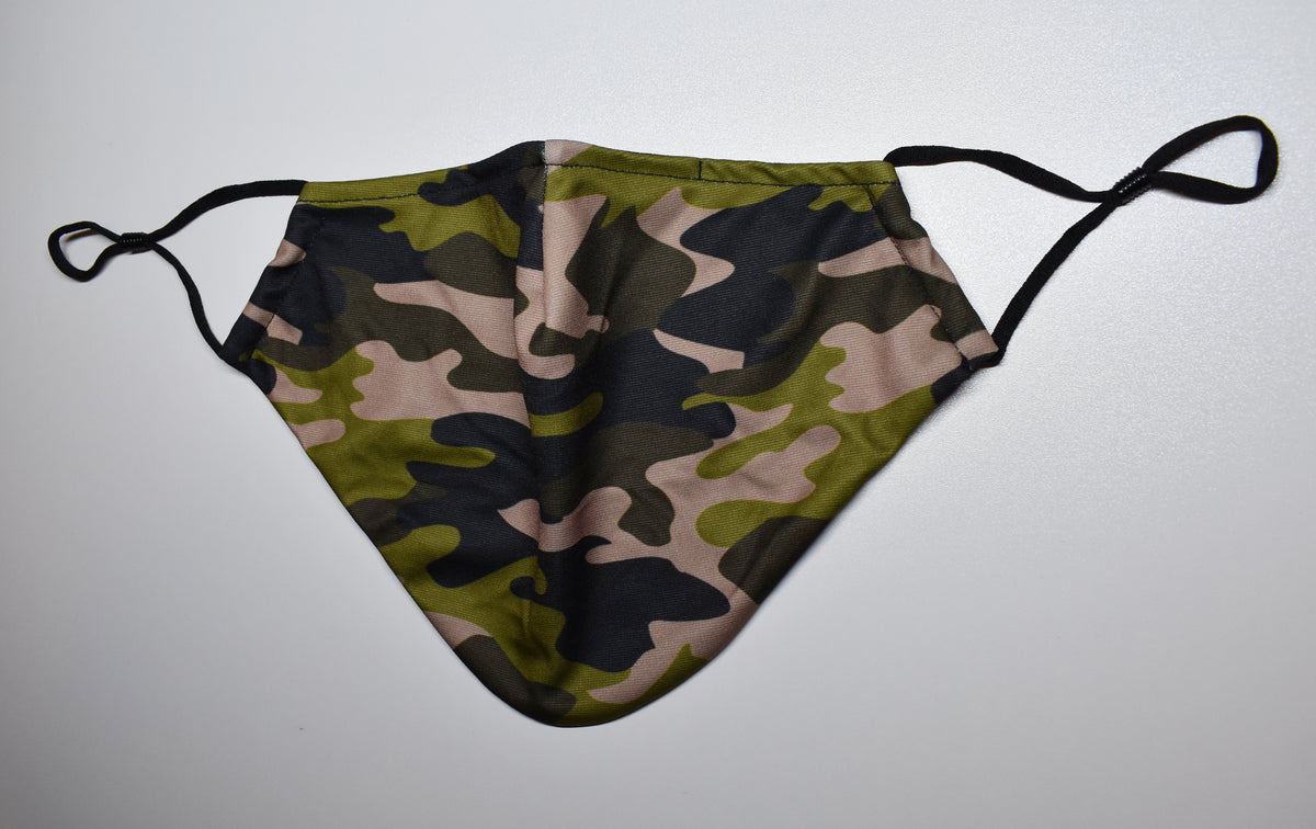 Newly Designed Short Beard Face Mask - Camouflage Green