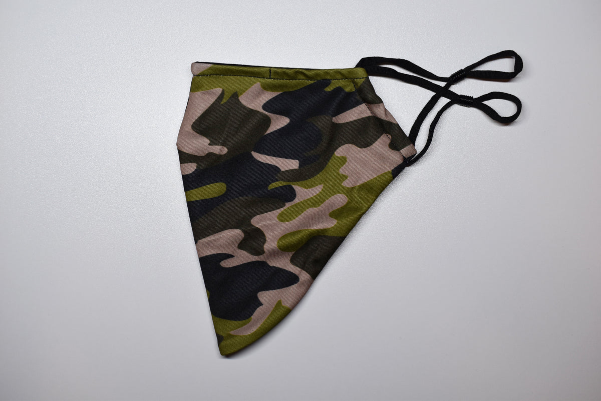 Newly Designed Short Beard Face Mask - Camouflage Green