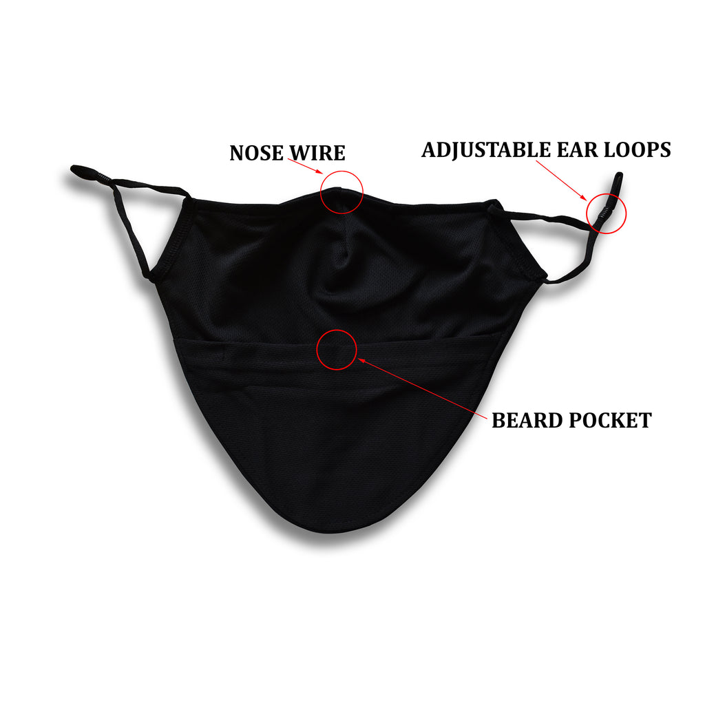 Medium Beard Face Mask - Navy Blue