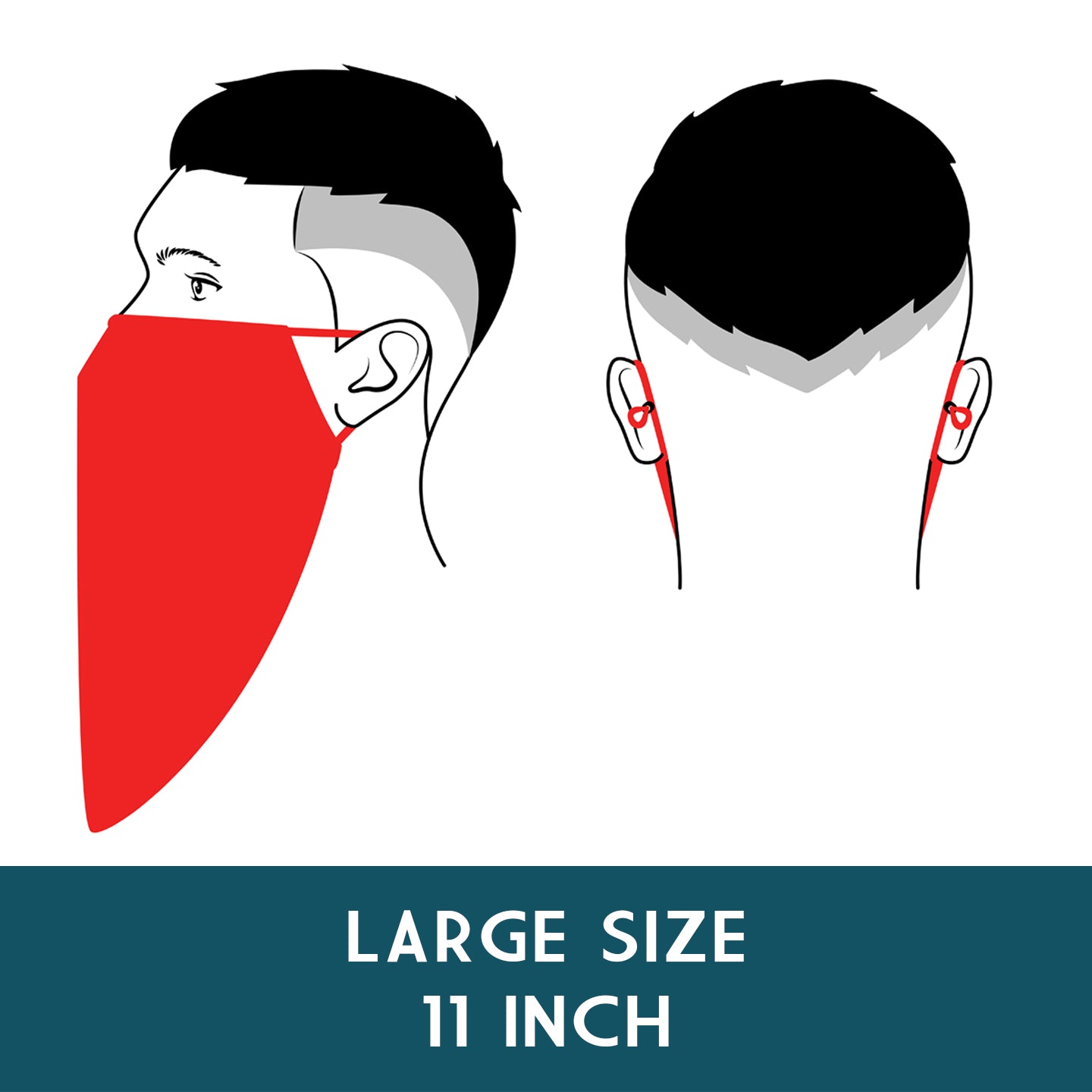 Large Beard Mask - Black