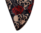 Halloween Theme Medium Beard Face Mask - Skull and Red Rose