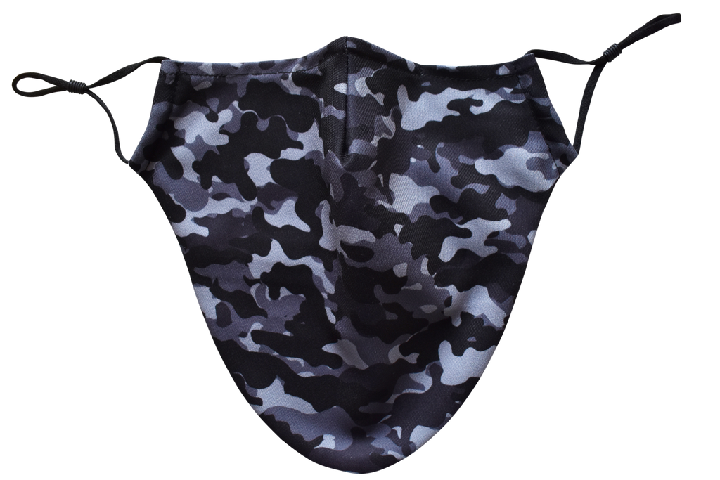 Medium Beard Face Mask - Camouflage Grey