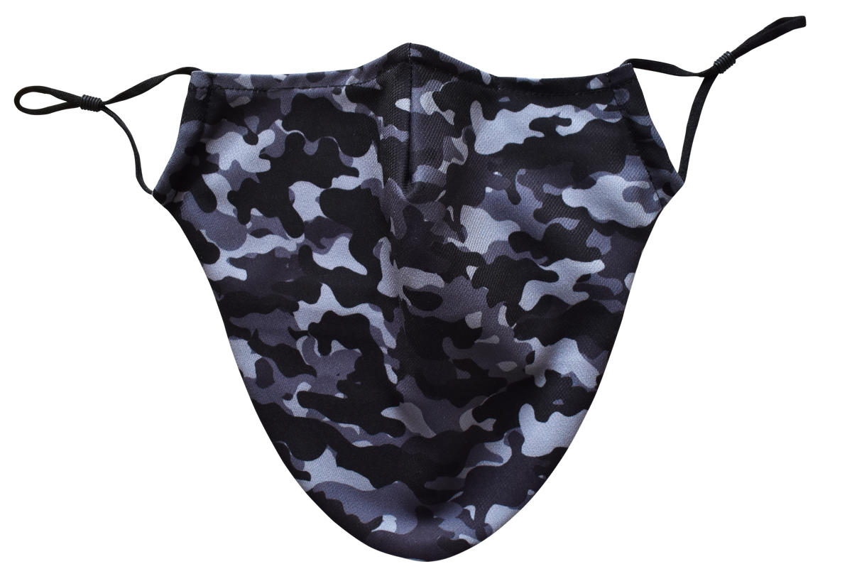Medium Beard Face Mask - Camouflage Grey