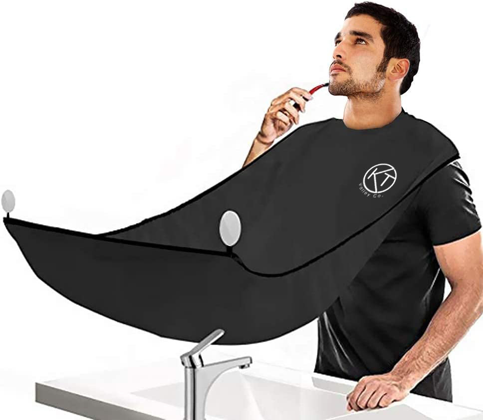 Waterproof Beard Trimming Bib Apron - Black