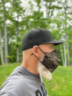 Short Beard Face Mask - Camouflage Army Green