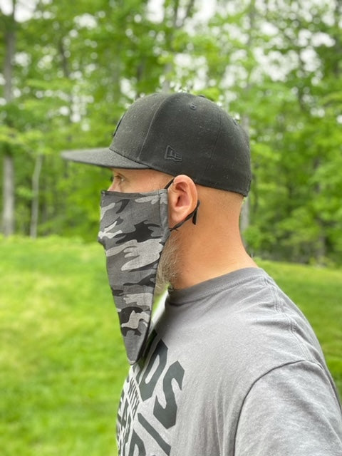 Large Beard Face Mask - Carmouflage Grey