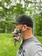 Medium Beard Face Mask - Camouflage Green