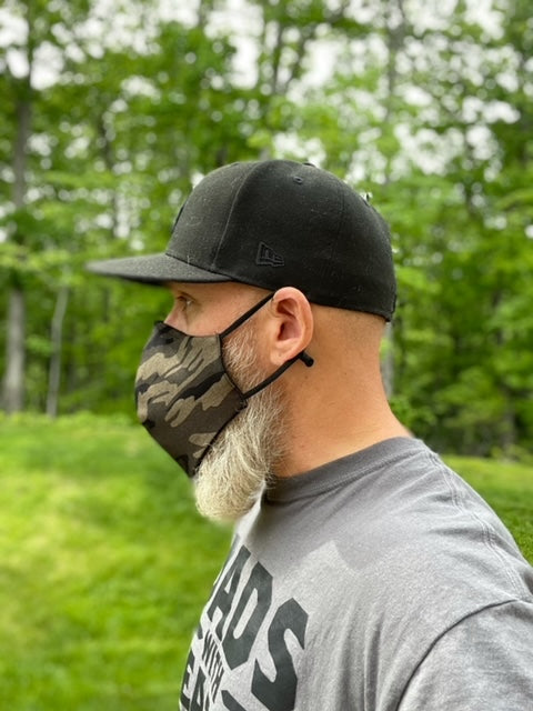 Short Beard Face Mask - Camouflage Army Green