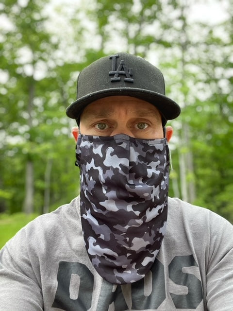 Medium Beard Face Mask - Camouflage Grey
