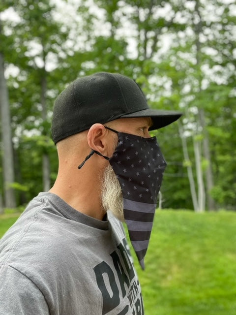 Large Beard Face Mask - USA Flag