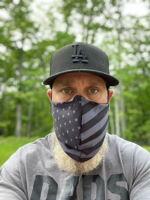 Short Beard Face Mask - USA Flag
