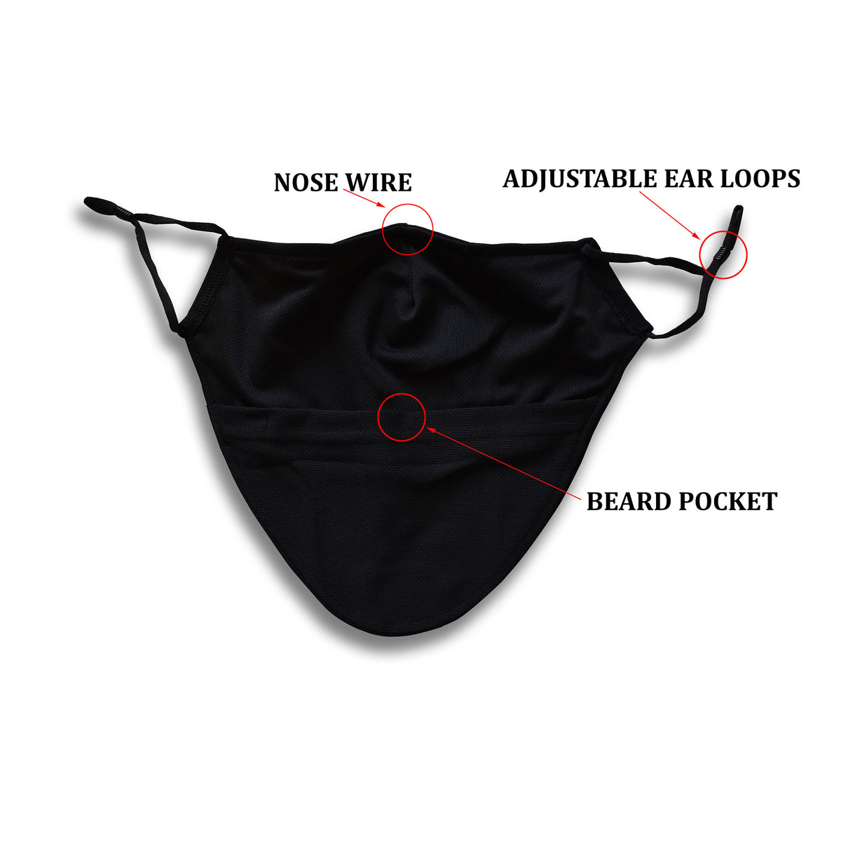 Halloween Theme Medium Beard Face Mask - Dark Purple