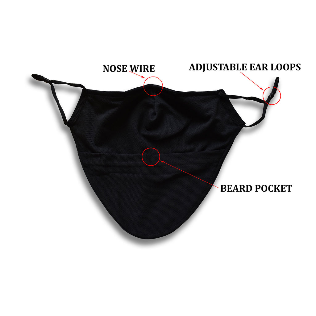 Medium Beard Face Mask - Black